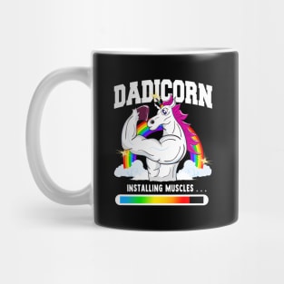 Dadicorn Dad Unicorn Installing Muscles Mug